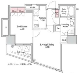 パークキューブ八丁堀の物件間取画像